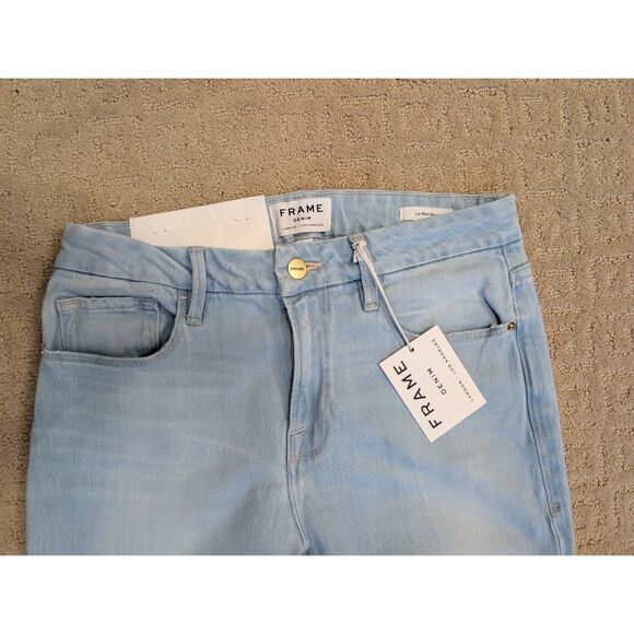 NWT Frame Jeans Womens 28X34 Blue Le Mini Boot Mid-Rise Slim Boot Fit - Picture 3 of 9
